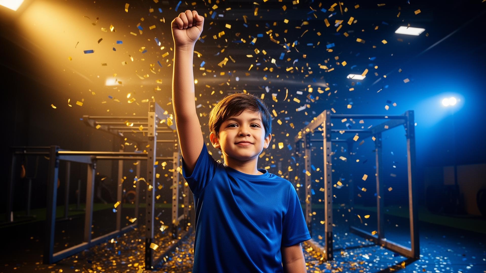 Student celebrating